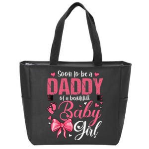 Soon To Be A Daddy Of A Beautiful Baby Gender Reveal Zip Tote Bag