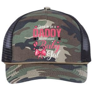 Soon To Be A Daddy Of A Beautiful Baby Gender Reveal Retro Rope Trucker Hat Cap