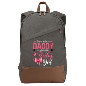 Soon To Be A Daddy Of A Beautiful Baby Gender Reveal Cotton Canvas Backpack