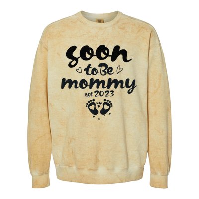 Soon To Be Mommy First Time Mom New Mom Pregnancy Colorblast Crewneck Sweatshirt