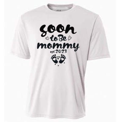 Soon To Be Mommy First Time Mom New Mom Pregnancy Cooling Performance Crew T-Shirt