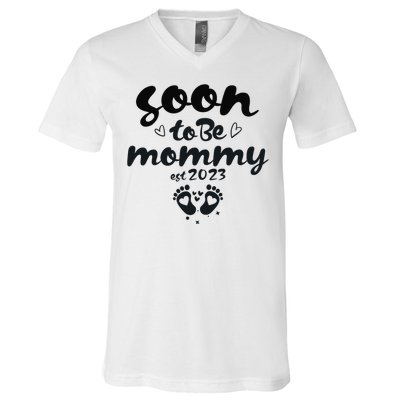 Soon To Be Mommy First Time Mom New Mom Pregnancy V-Neck T-Shirt