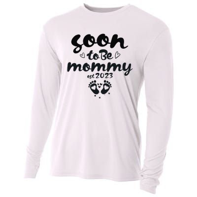 Soon To Be Mommy First Time Mom New Mom Pregnancy Cooling Performance Long Sleeve Crew