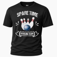 Spare Time Bowling Team Funny Bowling Cooling Performance Crew T-Shirt