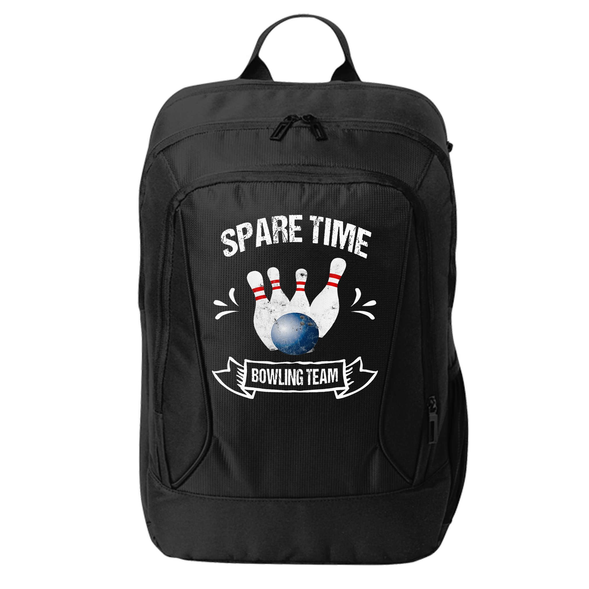 Spare Time Bowling Team Funny Bowling City Backpack