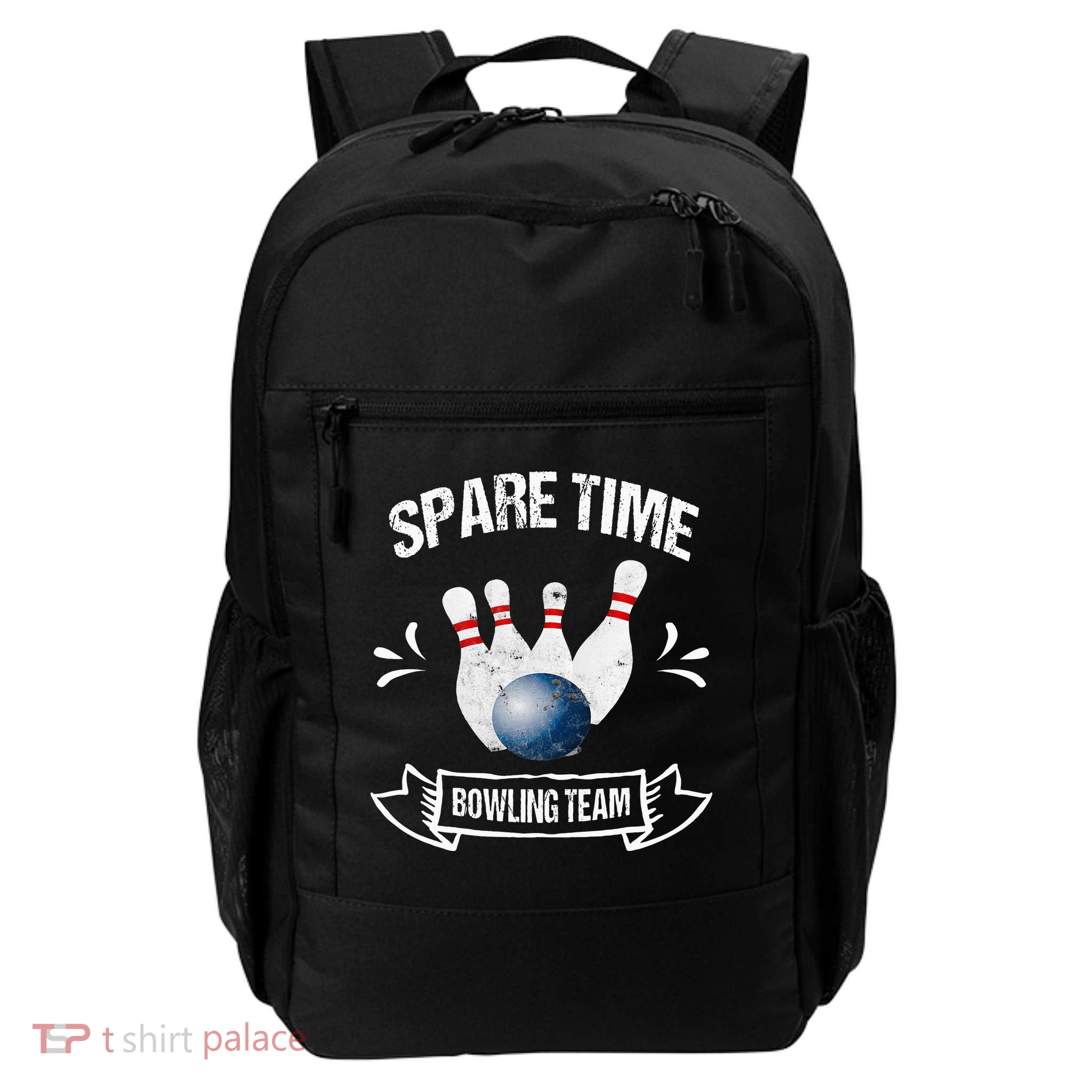 Spare Time Bowling Team Funny Bowling Backpack