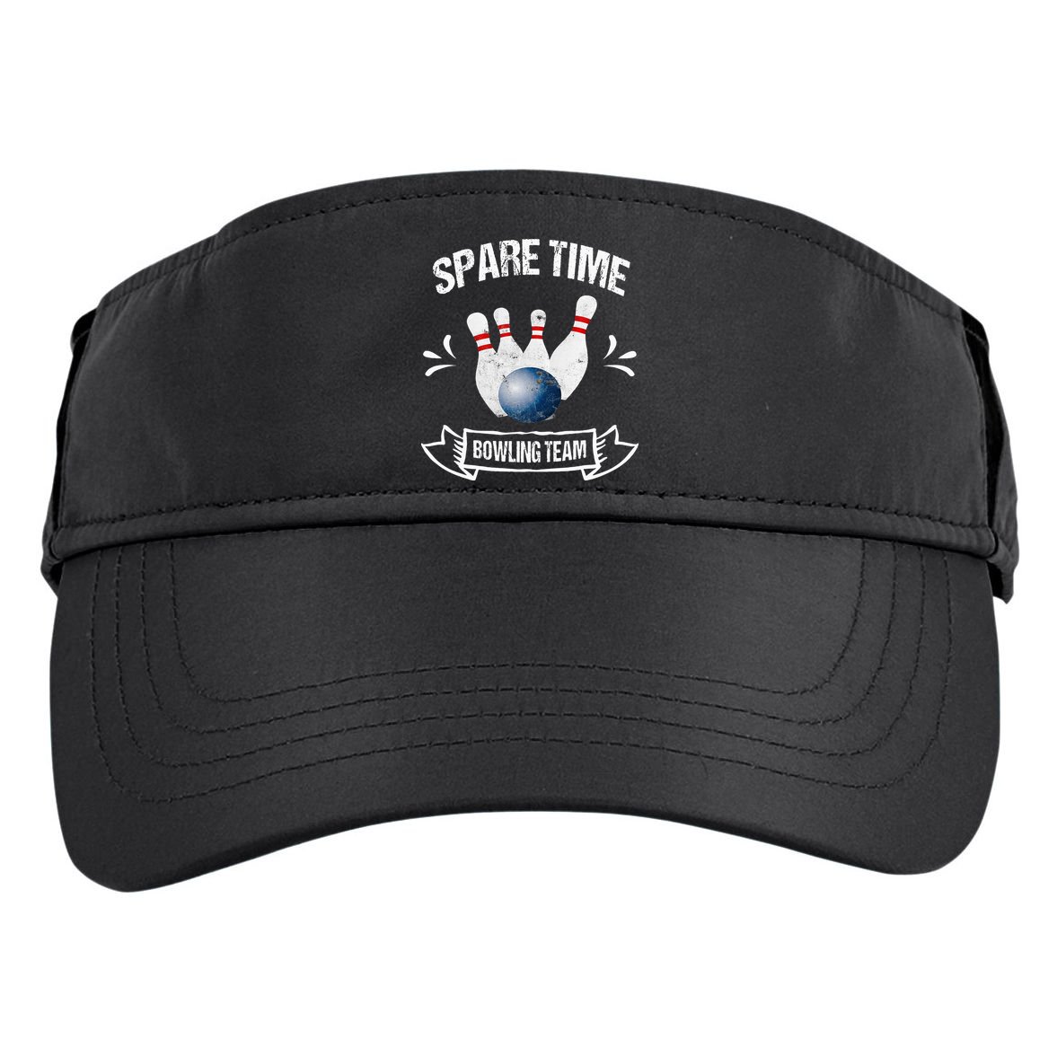 Spare Time Bowling Team Funny Bowling Adult Drive Performance Visor