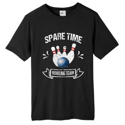 Spare Time Bowling Team Funny Bowling Tall Fusion ChromaSoft Performance T-Shirt