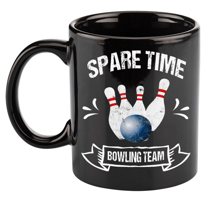 Spare Time Bowling Team Funny Bowling 11oz C Handle Ceramic Mug