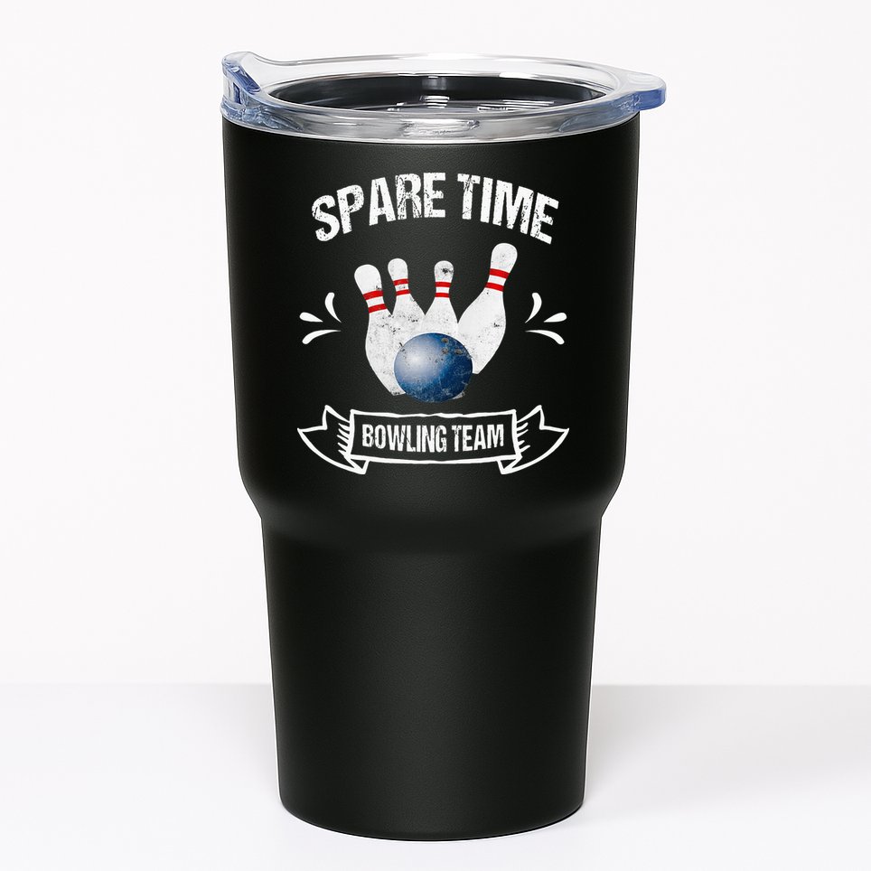 Spare Time Bowling Team Funny Bowling Tumbler