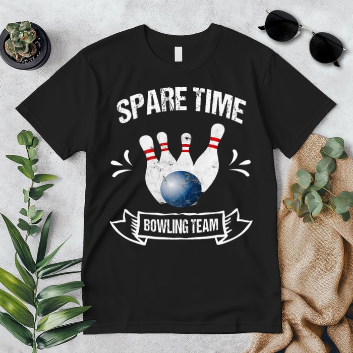 Spare Time Bowling Team Funny Bowling Premium T-Shirt