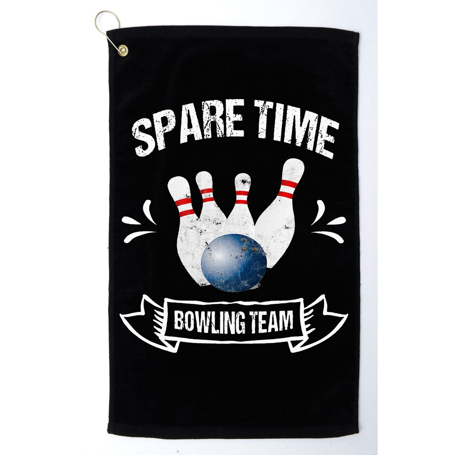 Spare Time Bowling Team Funny Bowling Golf Towel