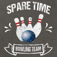 Spare Time Bowling Team Funny Bowling Cotton Canvas Backpack