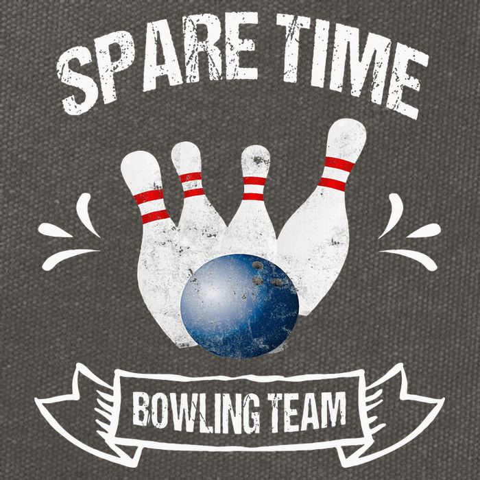 Spare Time Bowling Team Funny Bowling Cotton Canvas Backpack