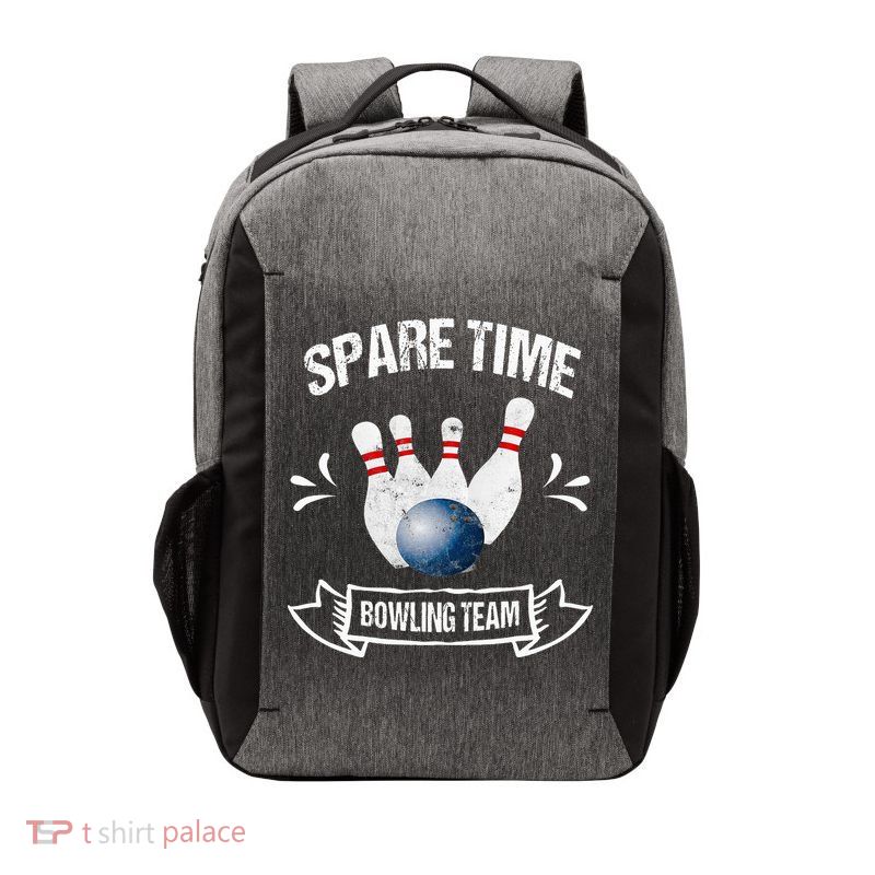 Spare Time Bowling Team Funny Bowling Vector Backpack