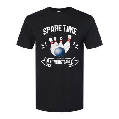 Spare Time Bowling Team Funny Bowling Softstyle CVC T-Shirt