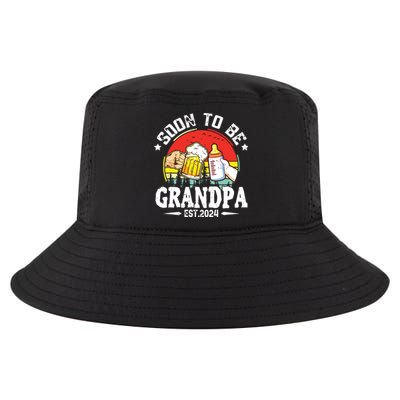 Soon To Be Grandpa 2024 Retro Pregnancy Announcement Dad Cool Comfort Performance Bucket Hat