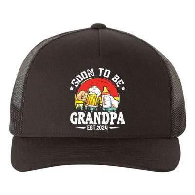 Soon To Be Grandpa 2024 Retro Pregnancy Announcement Dad Yupoong Adult 5-Panel Trucker Hat