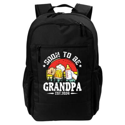 Soon To Be Grandpa 2024 Retro Pregnancy Announcement Dad Daily Commute Backpack