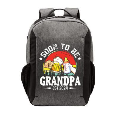 Soon To Be Grandpa 2024 Retro Pregnancy Announcement Dad Vector Backpack