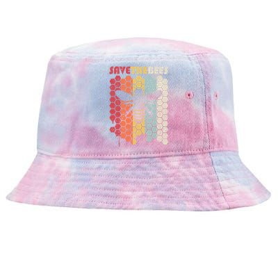 Save The Bees Retro Climate Change Great Gift Tie-Dyed Bucket Hat