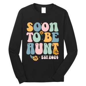 Soon To Be Aunt Est 2024 New Aunt Pregnancy Announcement Long Sleeve Shirt