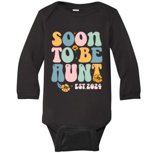 Soon To Be Aunt Est 2024 New Aunt Pregnancy Announcement Baby Long Sleeve Bodysuit