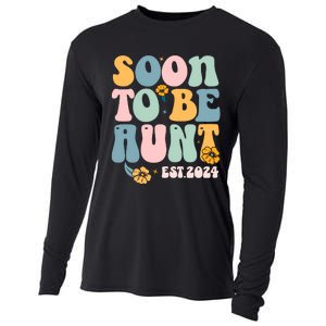 Soon To Be Aunt Est 2024 New Aunt Pregnancy Announcement Cooling Performance Long Sleeve Crew