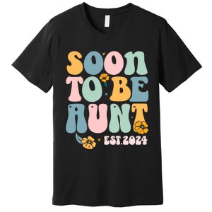 Soon To Be Aunt Est 2024 New Aunt Pregnancy Announcement Premium T-Shirt