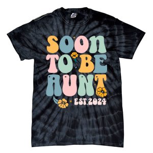 Soon To Be Aunt Est 2024 New Aunt Pregnancy Announcement Tie-Dye T-Shirt