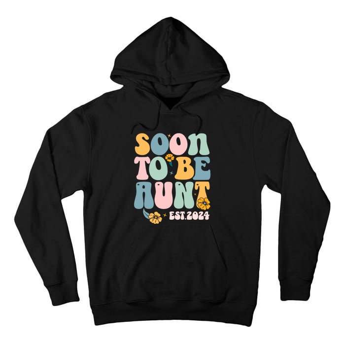 Soon To Be Aunt Est 2024 New Aunt Pregnancy Announcement Tall Hoodie