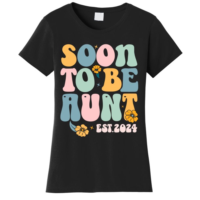 Soon To Be Aunt Est 2024 New Aunt Pregnancy Announcement Women's T-Shirt