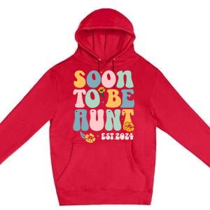 Soon To Be Aunt Est 2024 New Aunt Pregnancy Announcement Premium Pullover Hoodie