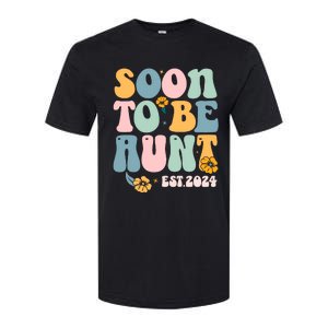 Soon To Be Aunt Est 2024 New Aunt Pregnancy Announcement Softstyle CVC T-Shirt