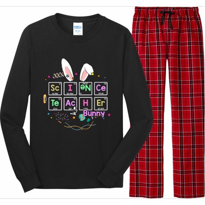 Science Teacher Bunny Periodic Table Chemistry Elements Easter Cute Bunny Long Sleeve Pajama Set