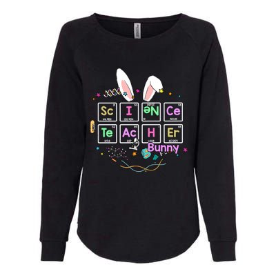 Science Teacher Bunny Periodic Table Chemistry Elements Easter Cute Bunny Womens California Wash Sweatshirt