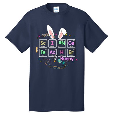 Science Teacher Bunny Periodic Table Chemistry Elements Easter Cute Bunny Tall T-Shirt