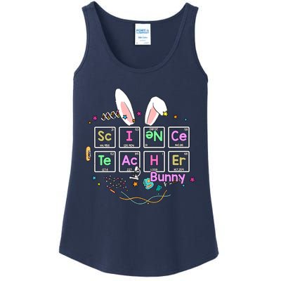 Science Teacher Bunny Periodic Table Chemistry Elements Easter Cute Bunny Ladies Essential Tank