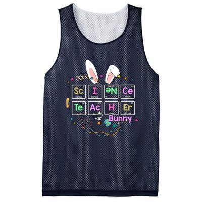 Science Teacher Bunny Periodic Table Chemistry Elements Easter Cute Bunny Mesh Reversible Basketball Jersey Tank