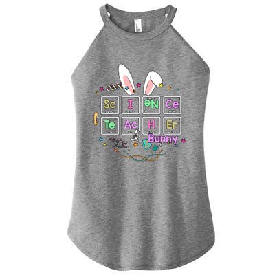 Science Teacher Bunny Periodic Table Chemistry Elements Easter Cute Bunny Women's Perfect Tri Rocker Tank