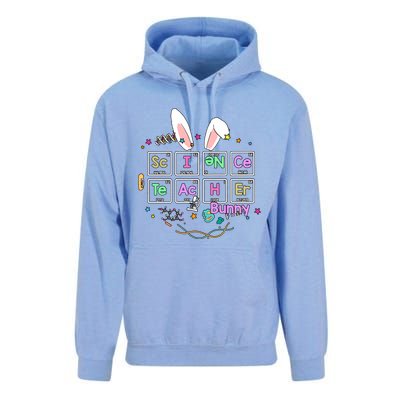 Science Teacher Bunny Periodic Table Chemistry Elements Easter Cute Bunny Unisex Surf Hoodie