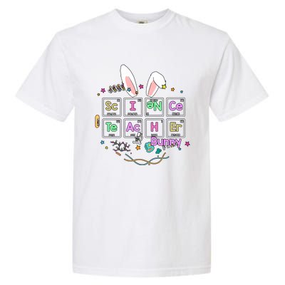 Science Teacher Bunny Periodic Table Chemistry Elements Easter Cute Bunny Garment-Dyed Heavyweight T-Shirt