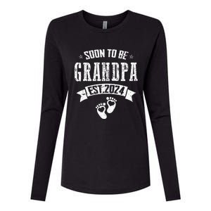 Soon To Be Grandpa Promoted To Grandpa 2024 Womens Cotton Relaxed Long Sleeve T-Shirt