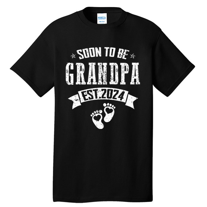 Soon To Be Grandpa Promoted To Grandpa 2024 Tall T-Shirt