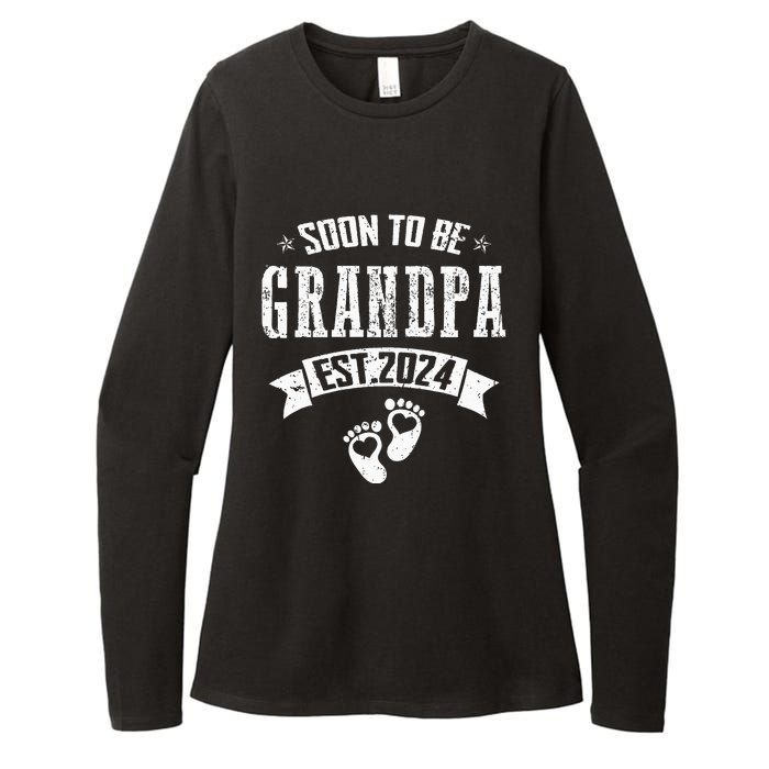 Soon To Be Grandpa Promoted To Grandpa 2024 Womens CVC Long Sleeve Shirt