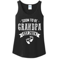 Soon To Be Grandpa Promoted To Grandpa 2024 Ladies Essential Tank