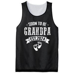 Soon To Be Grandpa Promoted To Grandpa 2024 Mesh Reversible Basketball Jersey Tank