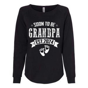 Soon To Be Grandpa Promoted To Grandpa 2024 Womens California Wash Sweatshirt