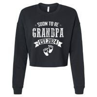 Soon To Be Grandpa Promoted To Grandpa 2024 Cropped Pullover Crew