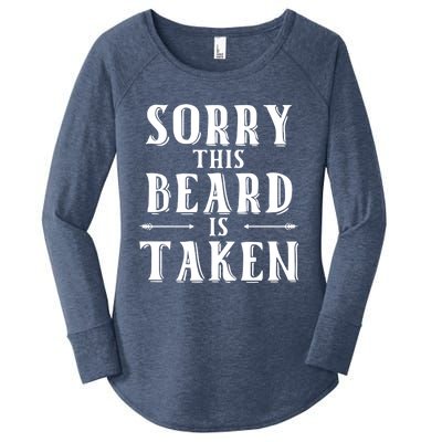 Sorry This Beard Is Taken Cute Gift Valentines Day Cute Gift Women's Perfect Tri Tunic Long Sleeve Shirt